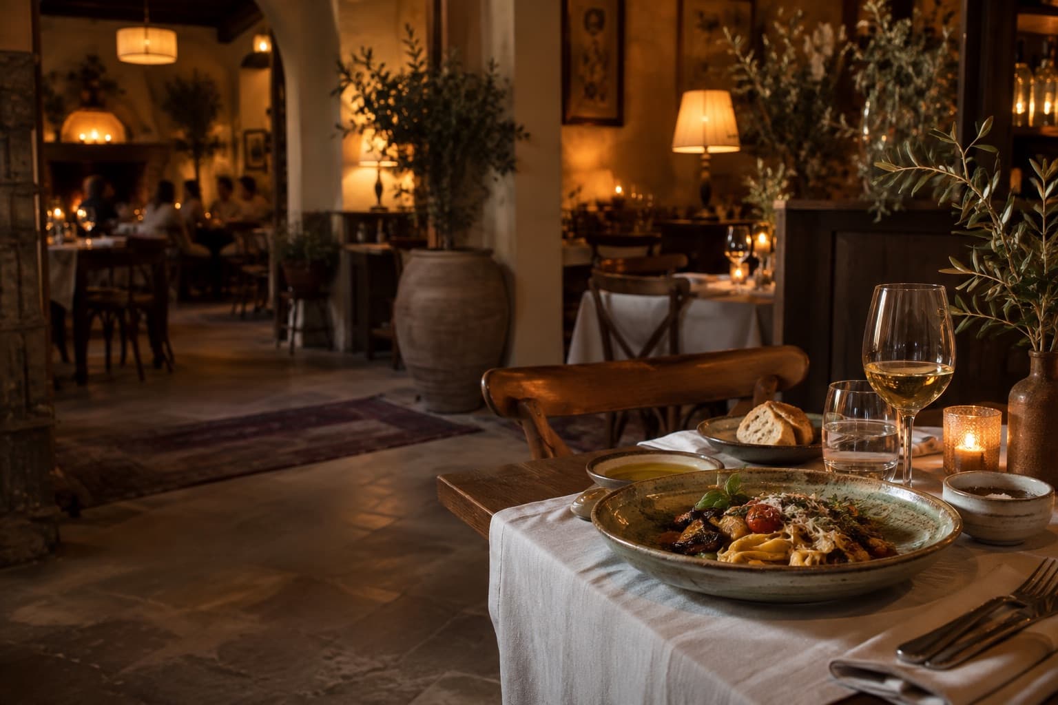 Hospitality website concept imagery